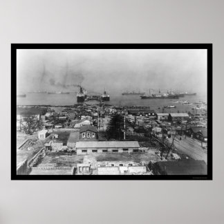 Affiches Yokohama Japan Harbour 1909