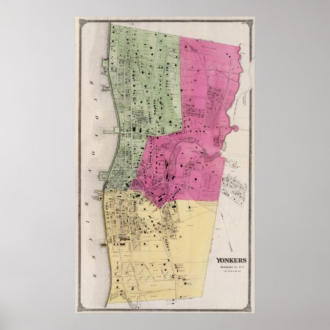 Affiches Yonkers, NY Atlas (Devant)