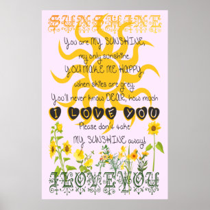 Affiches You are my sunshine.
