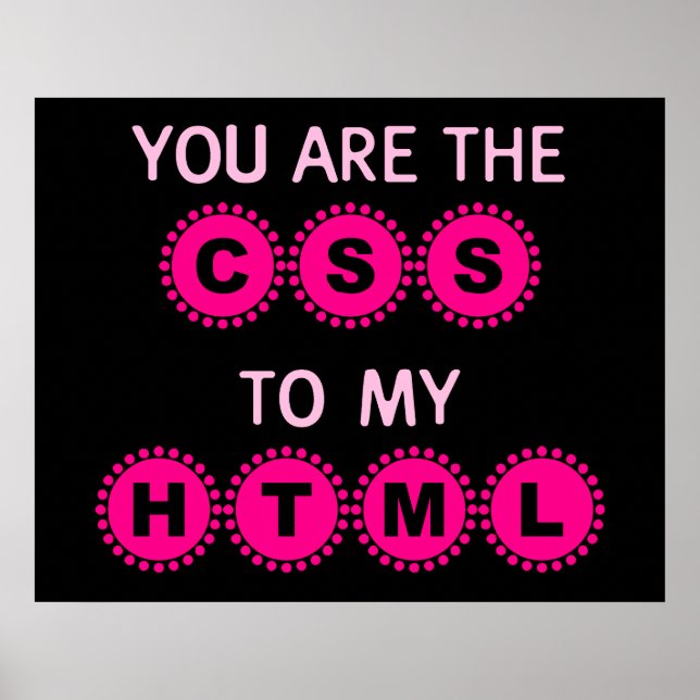 Affiches You are the CSS to my HTML (Devant)