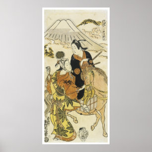 Affiches Young Lovers par Mt Fiji, Toshinobu, 1720