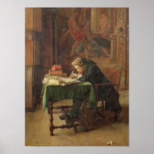 Affiches Young Man Writing, 1852