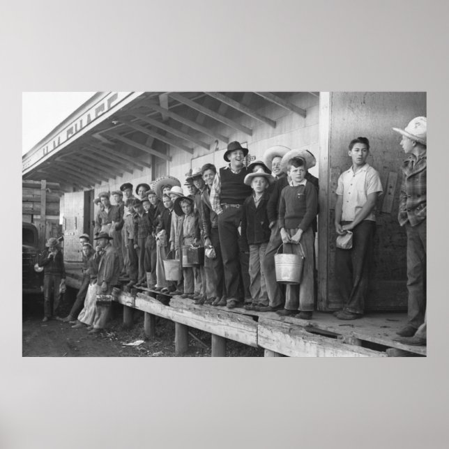 Affiches Young Pea Pickers, années 40 (Devant)