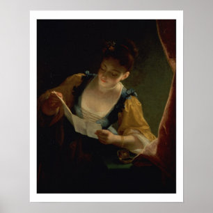 Affiches Young Woman Reading a Letter