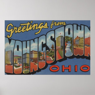 Affiches Youngstown, Ohio - grandes scènes de lettre
