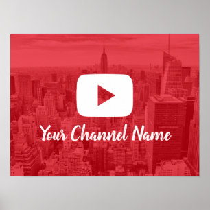 Affiches Youtube Channel Custom Photo Youtuber