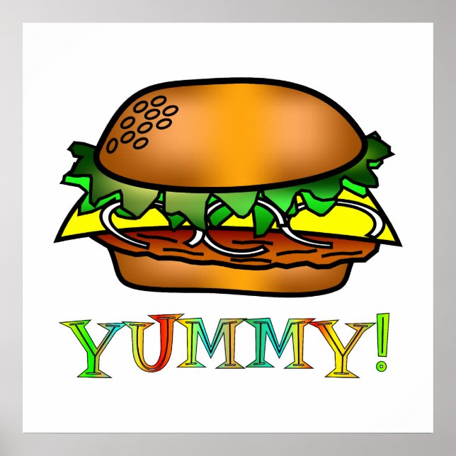 Affiches Yummy Hamburger (Devant)