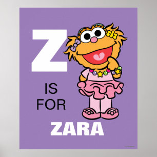 Affiches Z est pour Zoé   Ajoutez votre nom