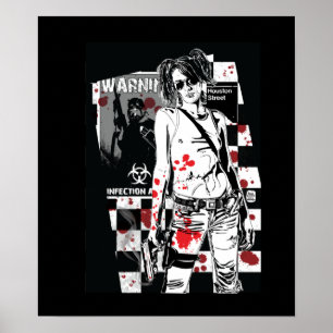 Affiches ZA Shelly : Copie de chasseur de zombi