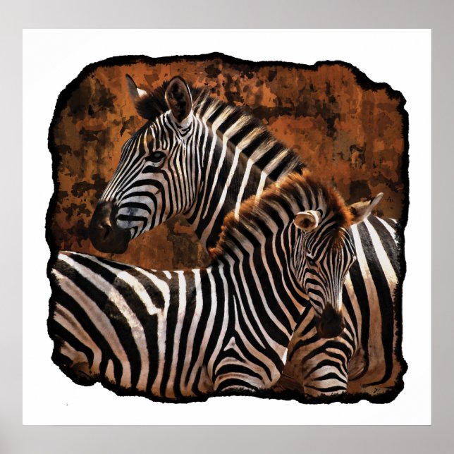 Affiches Zebra Fall Stripes Grande affiche, impression, mur (Devant)