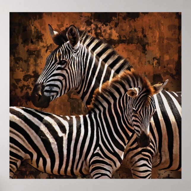 Affiches Zebra Fall Stripes Grande affiche, impression, mur (Devant)