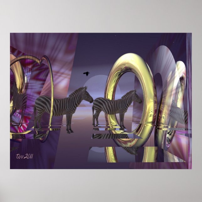 Affiches Zebra magic (Devant)