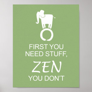 Affiches Zen Elephant Enso Simplifier