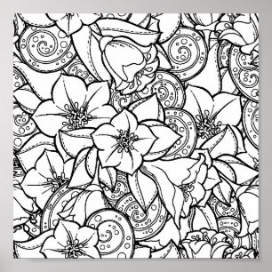 Affiches Zendoodle fleuri 2