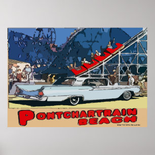 Affiches Zephyr Pontchartrain Beach Vintage
