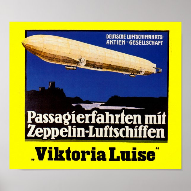 Affiches Zeppelin Viktoria Luise (Devant)