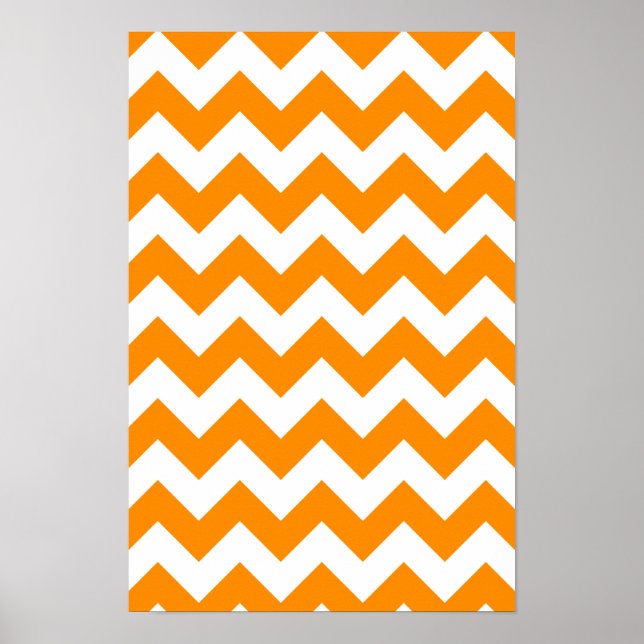 Affiches Zigzag orange foncé (Devant)