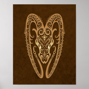 Affiches Zodiaque complexe Brown Aries
