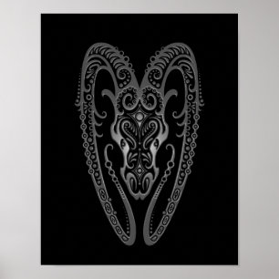 Affiches Zodiaque des grains complexes sur le noir