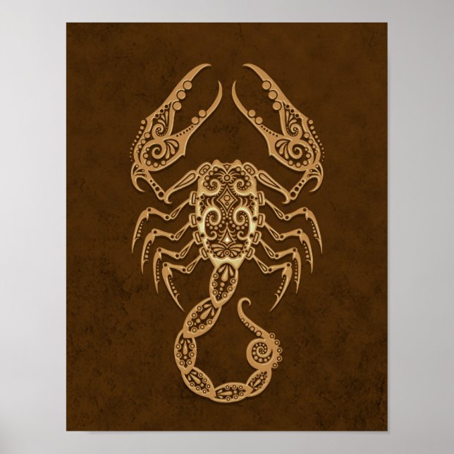 Affiches Zodiaque Scorpio Brown complexe (Devant)