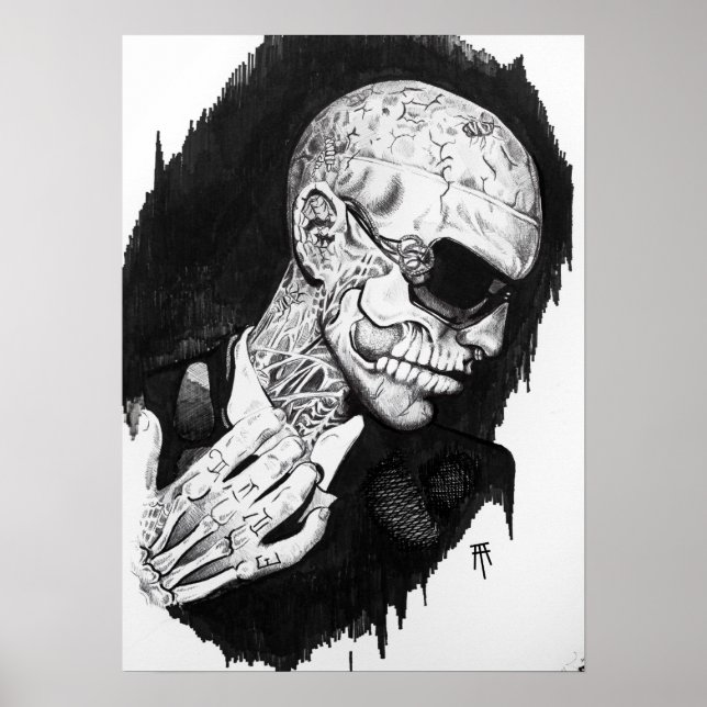 Affiches Zombie Boy Portrait (Devant)