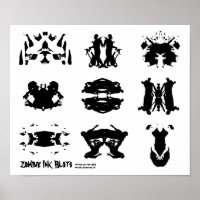 Zombie Ink Blot Rorschach sombre psychologie Art
