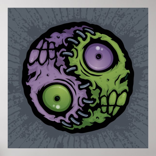 Affiches Zombie Yin-Yang (Devant)