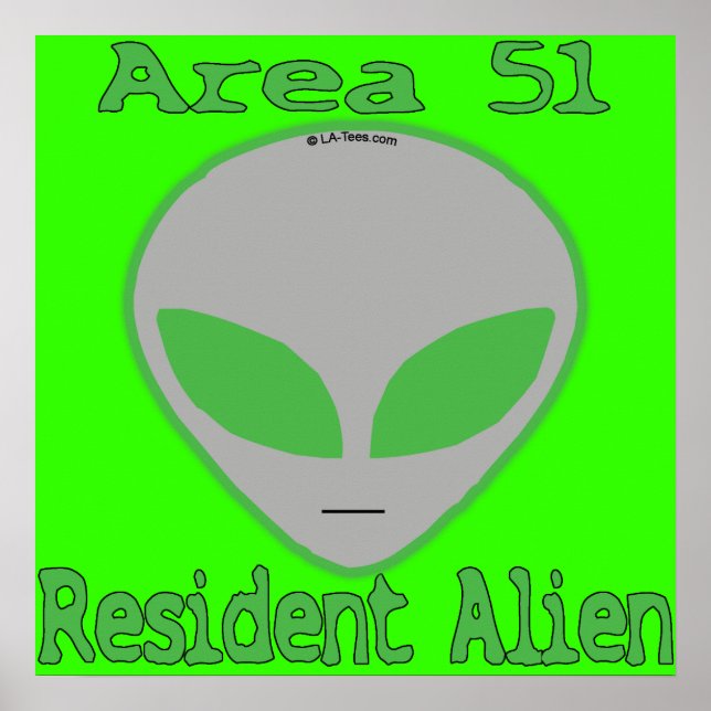 Affiches Zone 51 Alien résident (Devant)