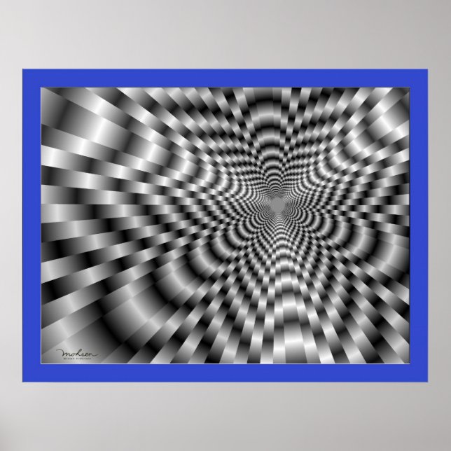 Affiches Zone de pente glissante (Devant)