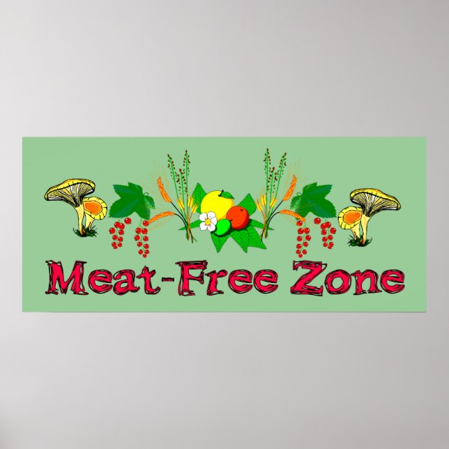Affiches Zone sans viande (Devant)
