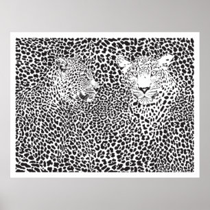 Affiches Zones noires Leopards Camouflés