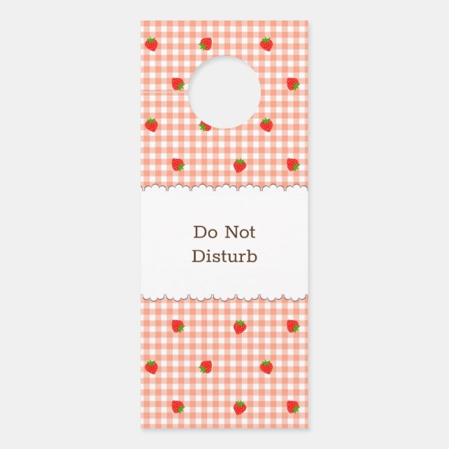 AFFICHETTE DE PORTE 文字　カスタム（いちご+チェリー） ドアノブサイン (Devant)