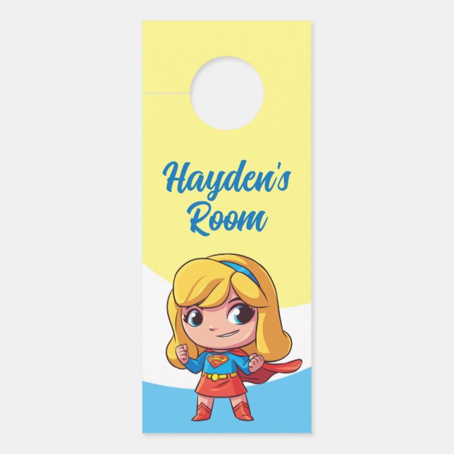 Affichette De Porte Adorable Stance Supergirl (Devant)