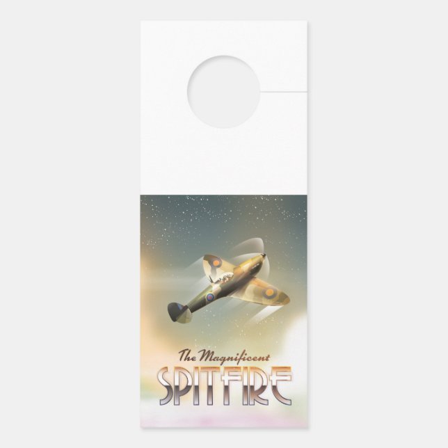 Affichette De Porte affiche de voyage Magnifique Spitfire (Dos)
