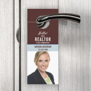Affichette De Porte Agent Immobilier Marketing Juste Vendu Maisons