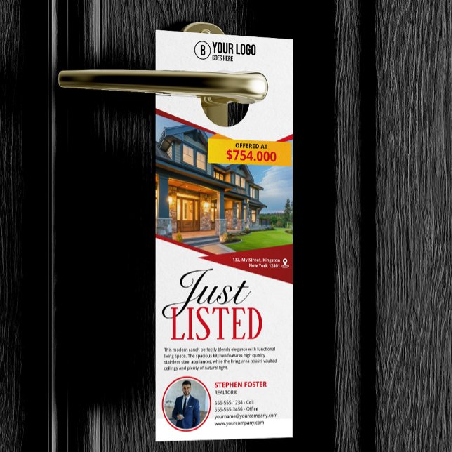 Affichette De Porte Agent immobilier professionnel courtier nouvelleme (Créateur téléchargé)