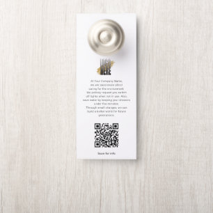 Affichette De Porte Ajoutez votre logo QR Code Hotel B&B Information