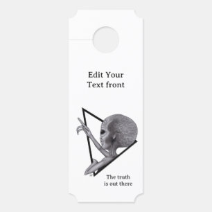 Affichette De Porte Alien gris, la vérité est là