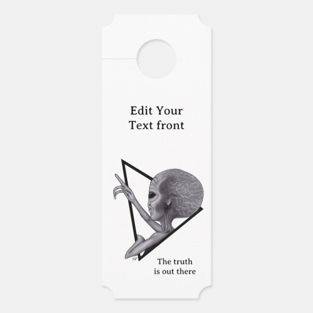 Affichette De Porte Alien gris, la vérité est là (Devant)
