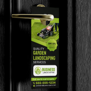 Affichette De Porte Aménagement de jardins Black & Green Entretien des