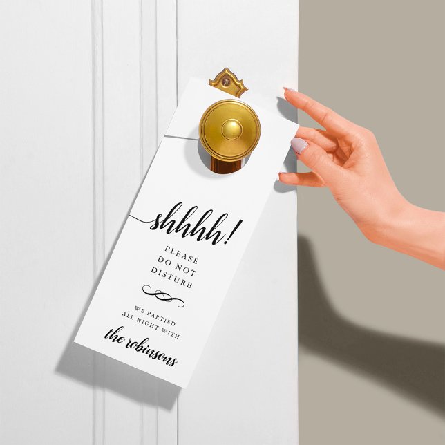 Affichette De Porte Ampersand Monogram Mariage Bienvenue/Ne pas dérang (Créateur téléchargé)