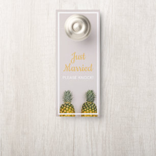 Affichette De Porte Ananas Juste Marié Ne Dérangez Pas Mariage