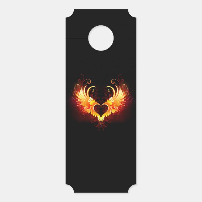 Affichette De Porte Angel Fire Heart with Wings (Devant)