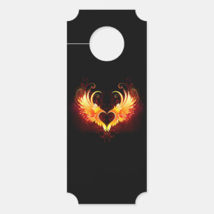 Affichette De Porte Angel Fire Heart with Wings