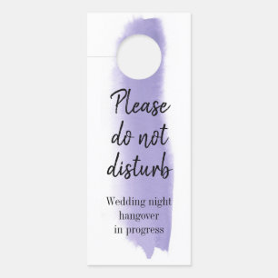 Affichette De Porte Aquarelle Lavender Brush Strob Ne Disturbe Pas