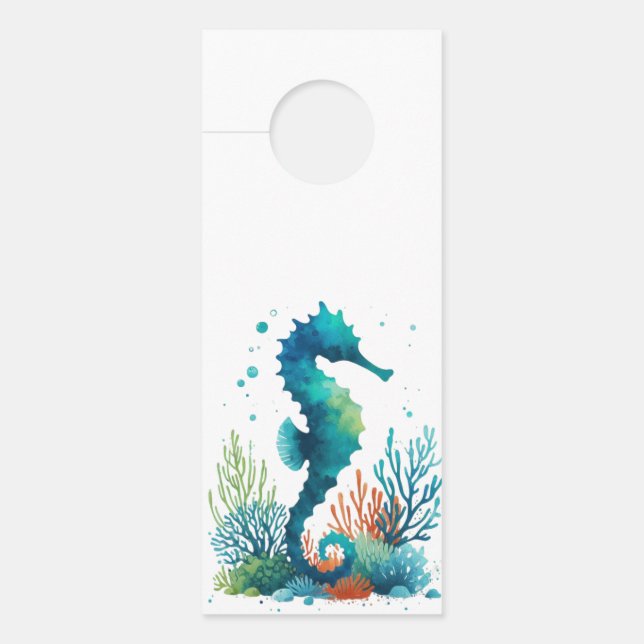 Affichette De Porte art marin/de plage/côtier hippique (Devant)