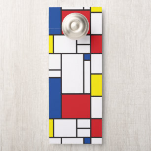 Affichette De Porte Art Moderne Géométrique Minimaliste De Stijl Mondr