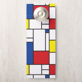 Affichette De Porte Art Moderne Géométrique Minimaliste De Stijl Mondr