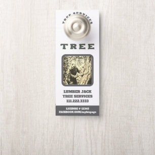 Affichette De Porte *~* Artsy QR Homme Lumber Jack Arbre Porte de serv