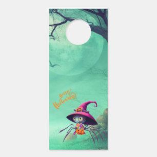Affichette De Porte Automne/araignée/sorcière/halloween